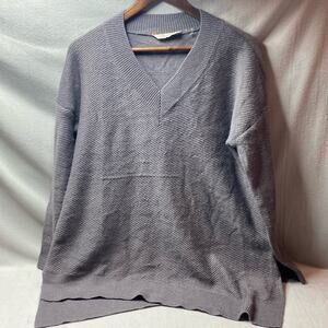 Soft Surroundings gray v neck sweater size medium